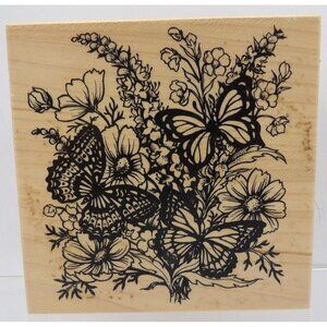 Flowers & Butterfles Stamp K-1377 ©1995 PSX Designs